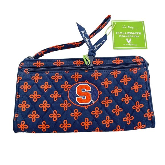 Vera Bradley Syracuse University Orange Front Zip Wristlet - Picture 1 of 6